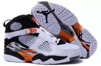 sport air jordan 8 femmes chaussures blance orange